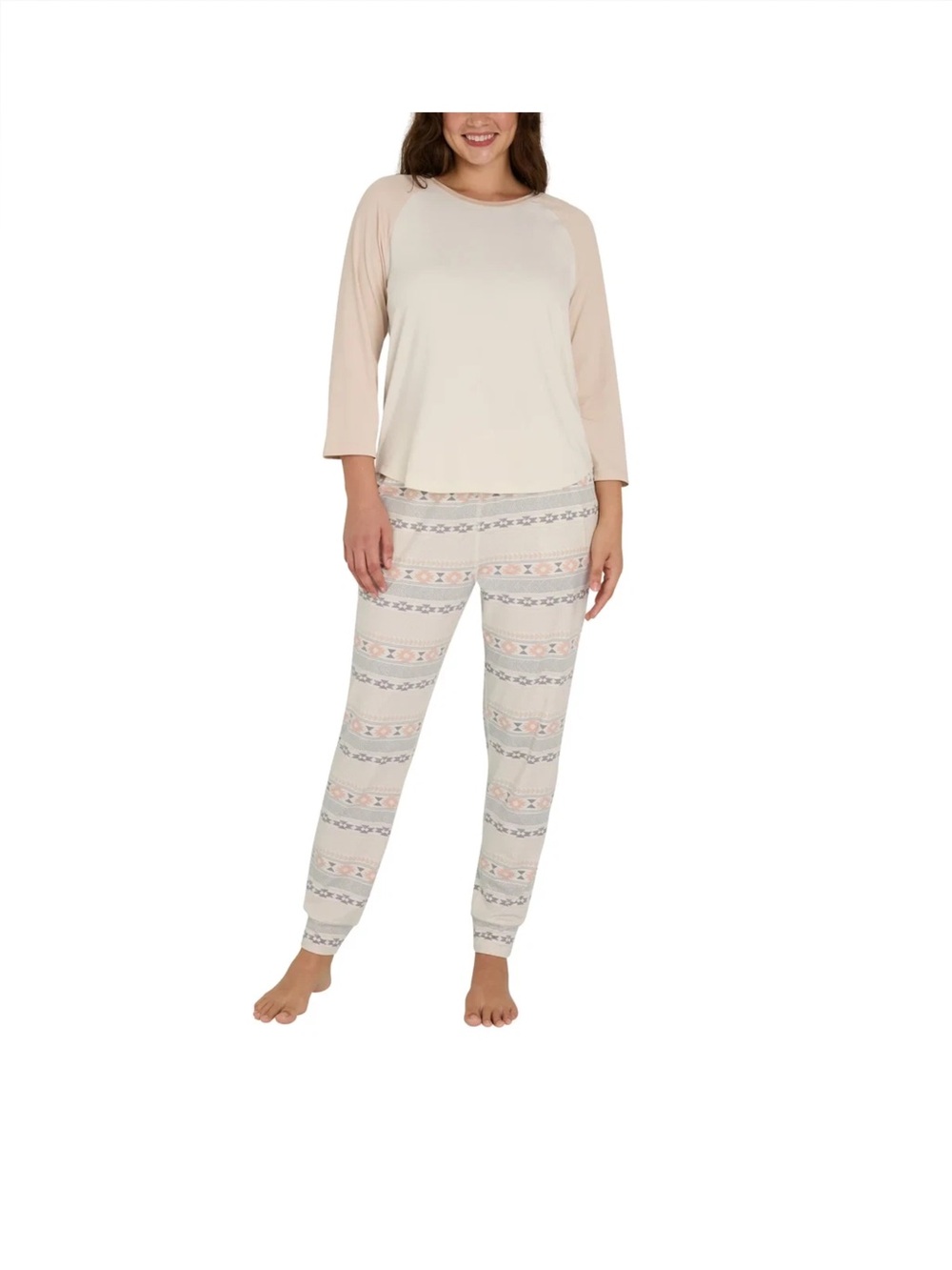 Eddie Bauer Ladies’ 2-piece Ultra Soft Sleep/Lounge Set, Tan, Small, NEW!